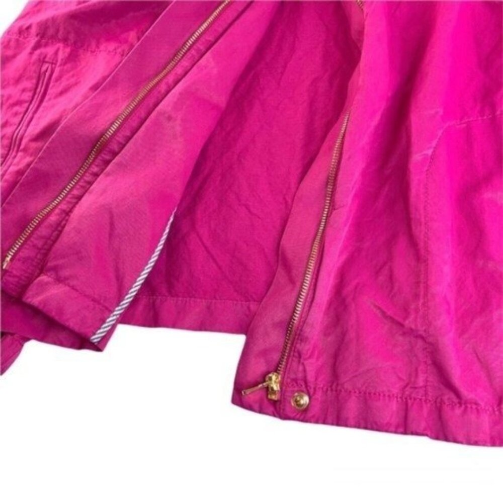 Talbots Fuschia Metallic Zip Front Jacket - Picture 4 of 6